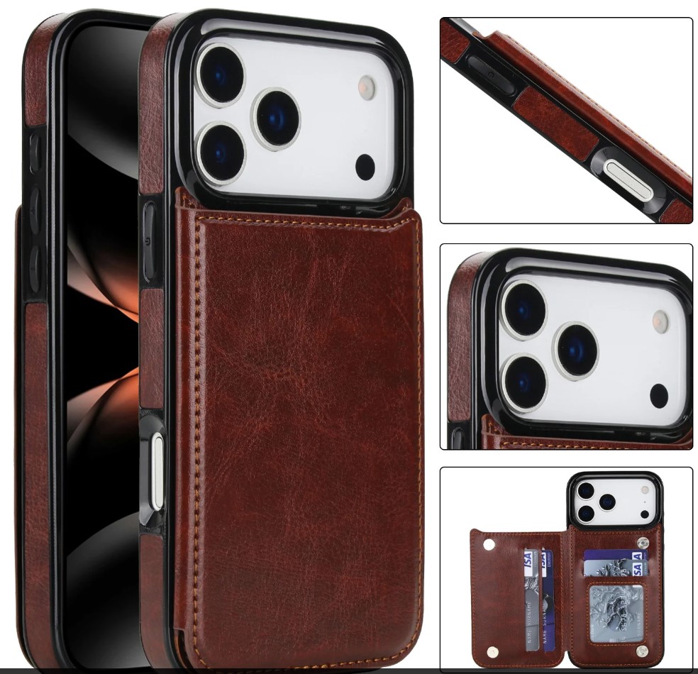 Slim Fit Wallet Card Slots Flip Leather Phone Case For iPhone