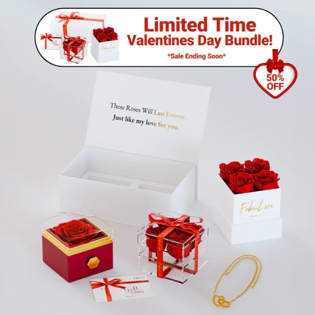 Valentines Eternal Rose Box Bundle